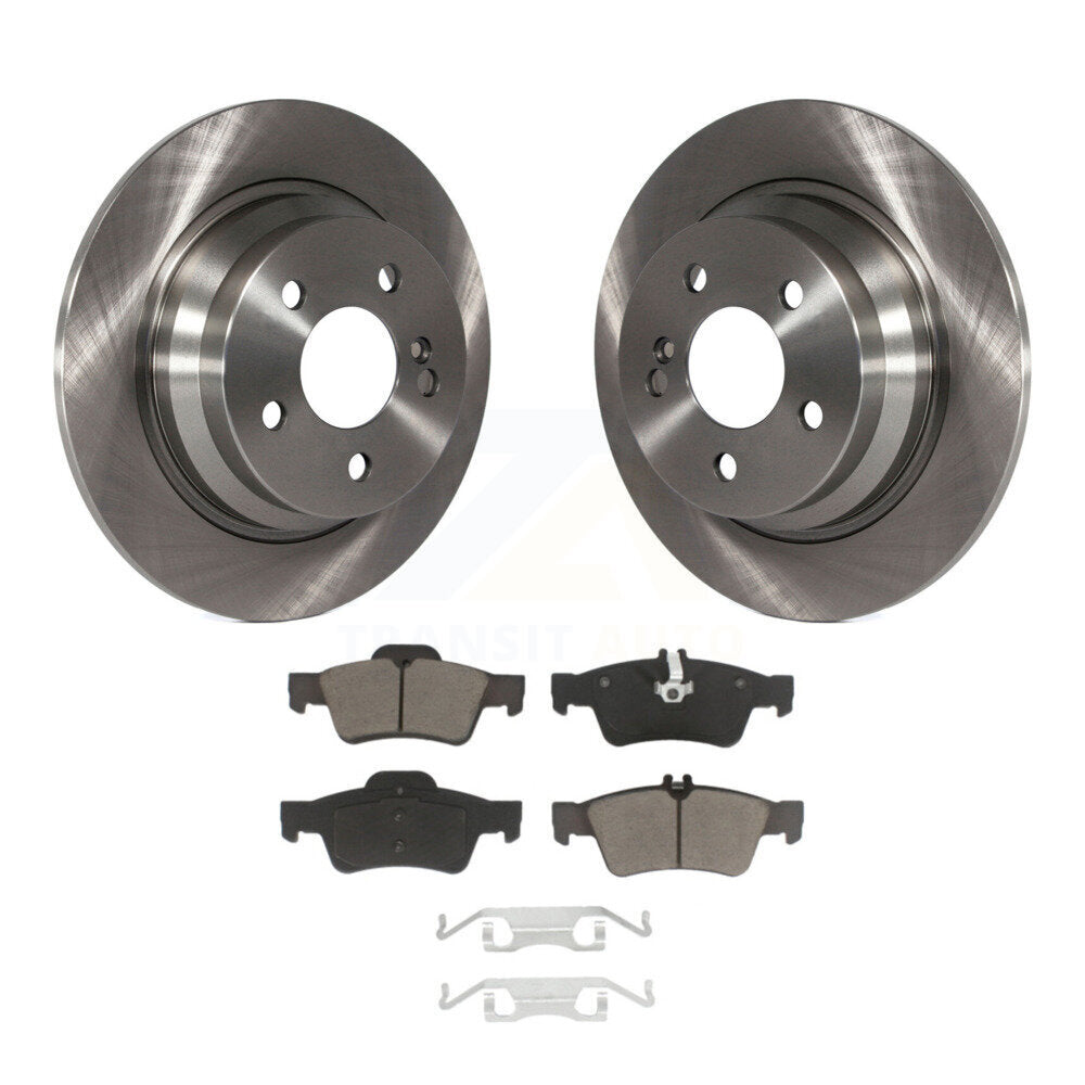 Brake Rotors Ceramic Pad Rear Kit For Mercedes-Benz E350 E320 E250 E300 E500 E63
