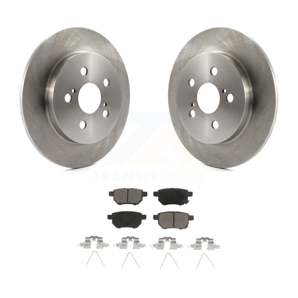 Brake Rotor & Ceramic Pad Rear Kit For Toyota Corolla Matrix Prius Prime Pontiac