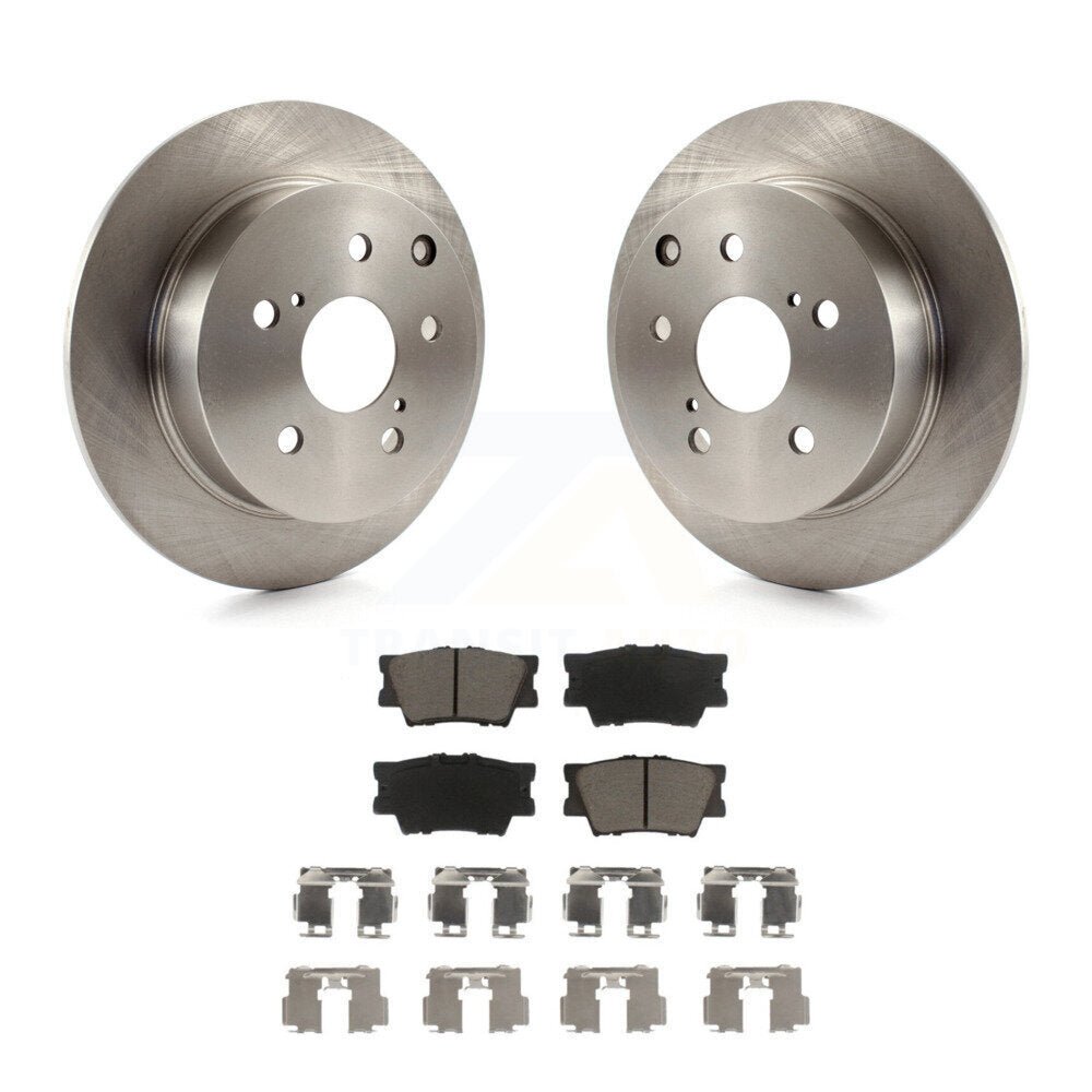 Disc Brake Rotors And Ceramic Pads Rear Kit For Toyota Matrix Pontiac Vibe