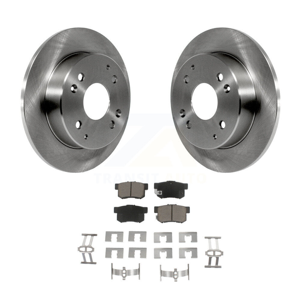 Disc Brake Rotors And Ceramic Pads Rear Kit For Honda Accord Acura CL