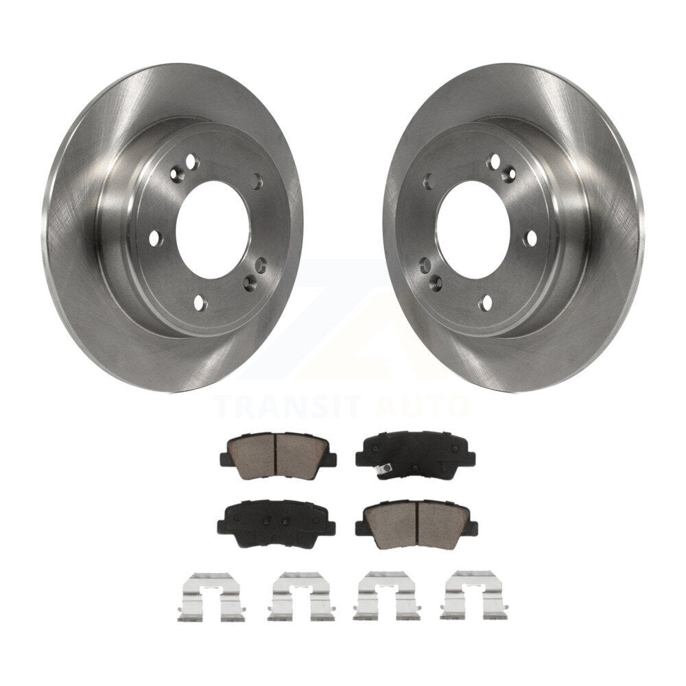 Brake Rotors Ceramic Pad Rear Kit For Hyundai Elantra Kia GT Soul Forte Veloster