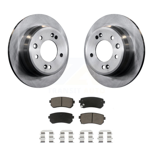 Disc Brake Rotors & Ceramic Pad Rear Kit For Hyundai Elantra Tucson Kia Sportage