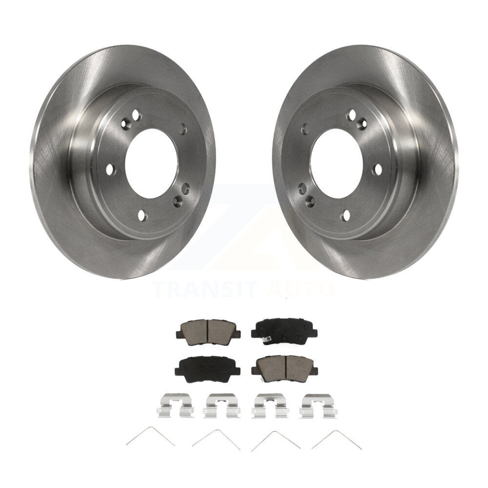 Disc Brake Rotors And Ceramic Pads Rear Kit For Hyundai Elantra Venue Kia Soul