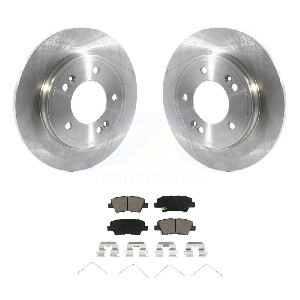 Disc Brake Rotors And Ceramic Pads Rear Kit For Hyundai Elantra Ioniq Kia Niro