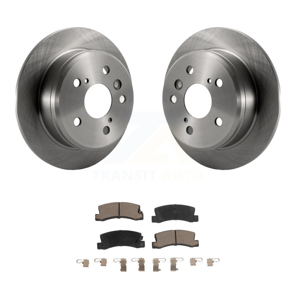 Disc Brake Rotors And Ceramic Pads Rear Kit For Toyota Camry Solara Lexus ES300