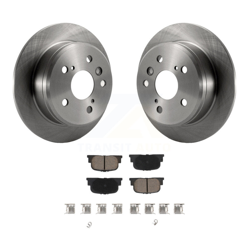 Disc Brake Rotors And Ceramic Pads Rear Kit For Toyota Camry Lexus ES300