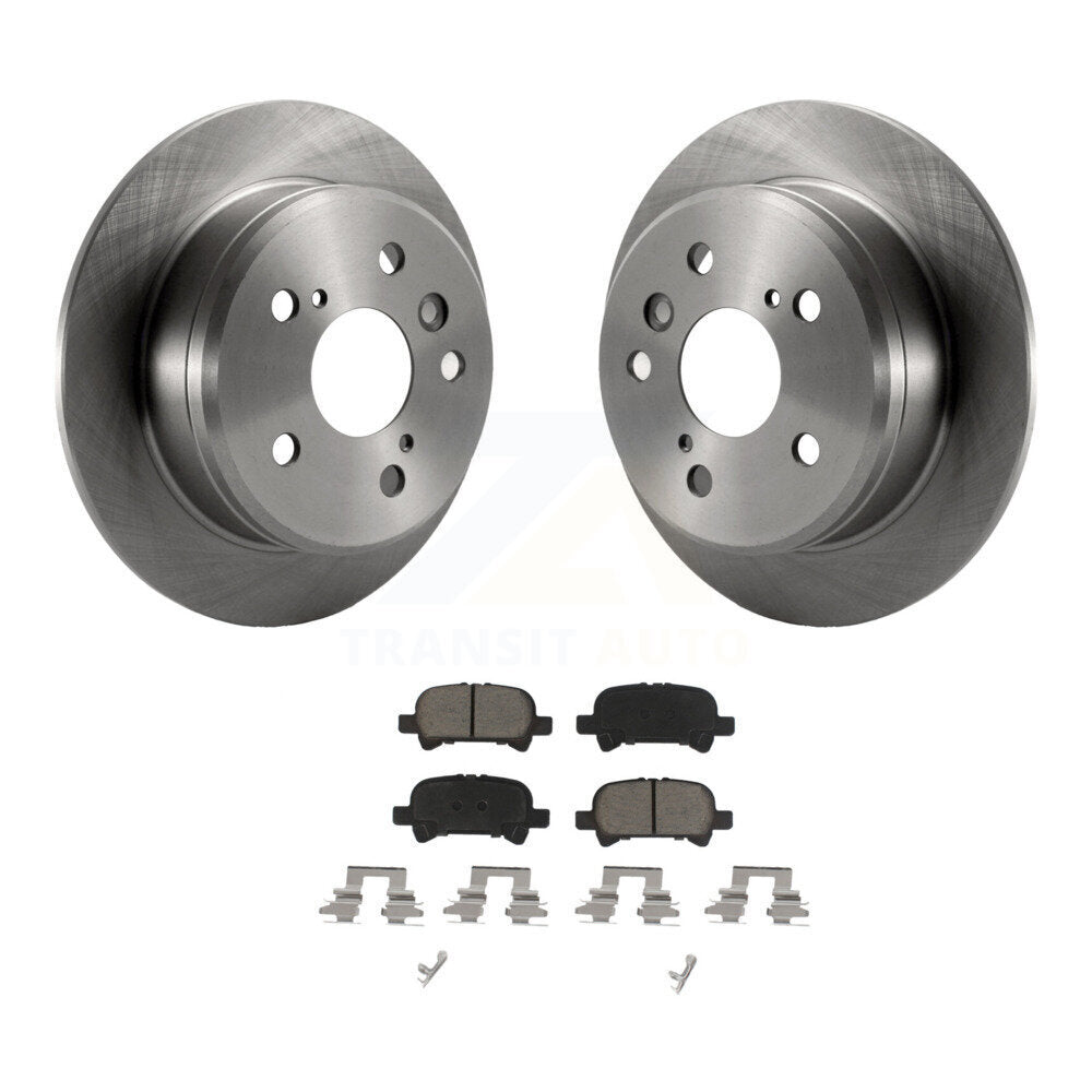 Disc Brake Rotors And Ceramic Pads Rear Kit For Toyota Camry Solara