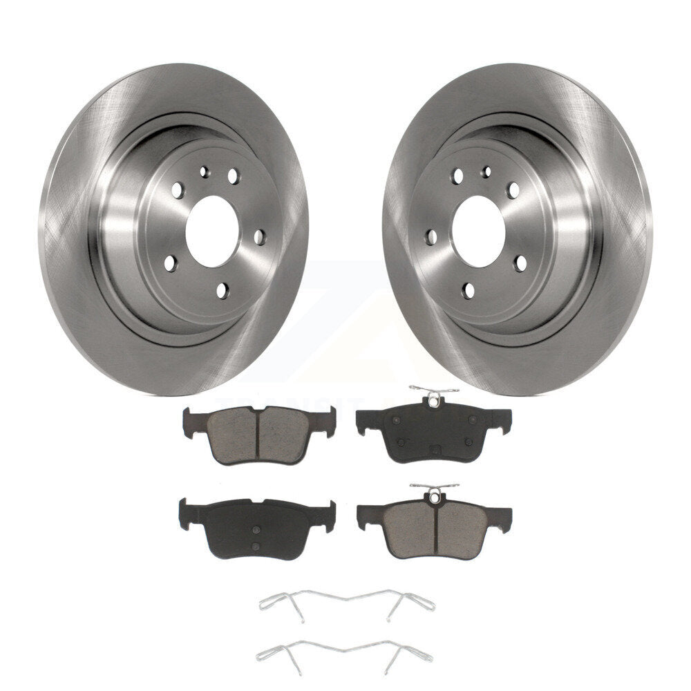 Disc Brake Rotors And Ceramic Pads Rear Kit For Ford Fusion Lincoln MKZ