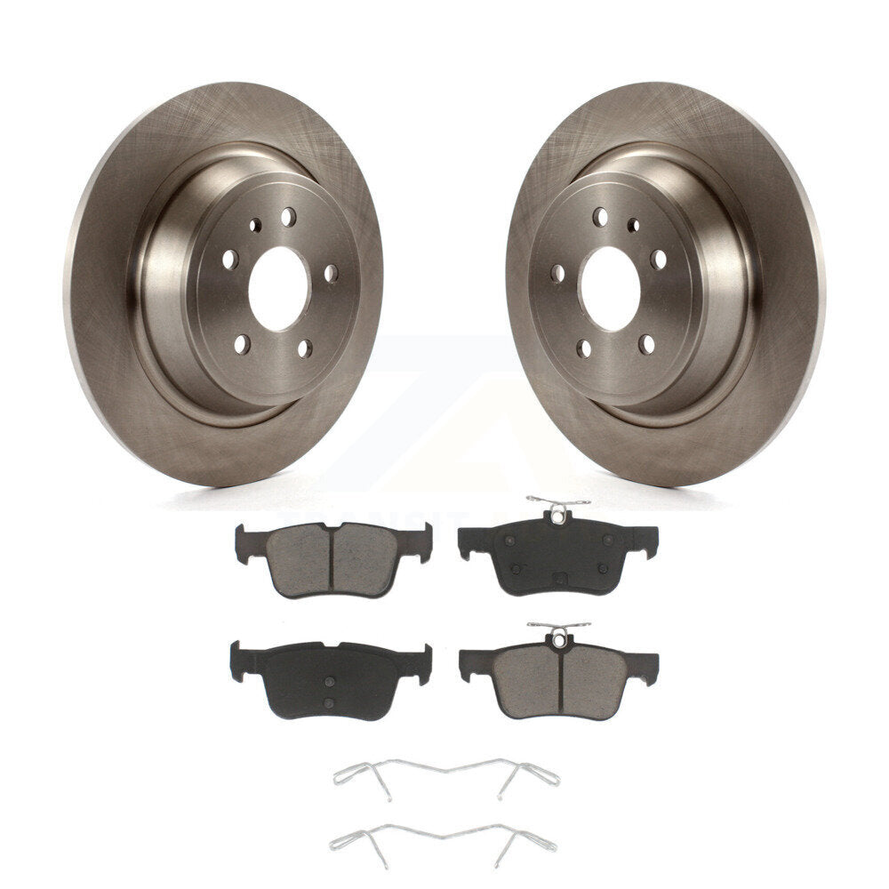 Disc Brake Rotor Ceramic Pad Rear Kit For Ford Escape Fusion Lincoln MKC MKX MKZ