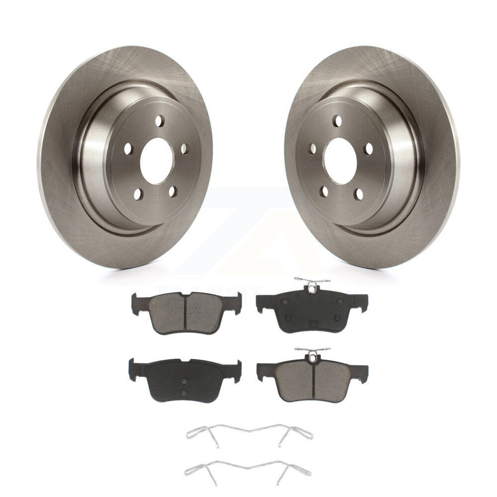 Brake Rotor & Ceramic Pad Rear Kit For Ford Edge Fusion Lincoln Nautilus MKX MKZ