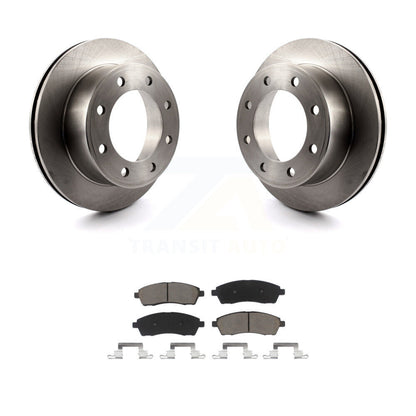 Disc Brake Rotors Ceramic Pad Rear Kit For Ford F-350 Super Duty F-250 Excursion