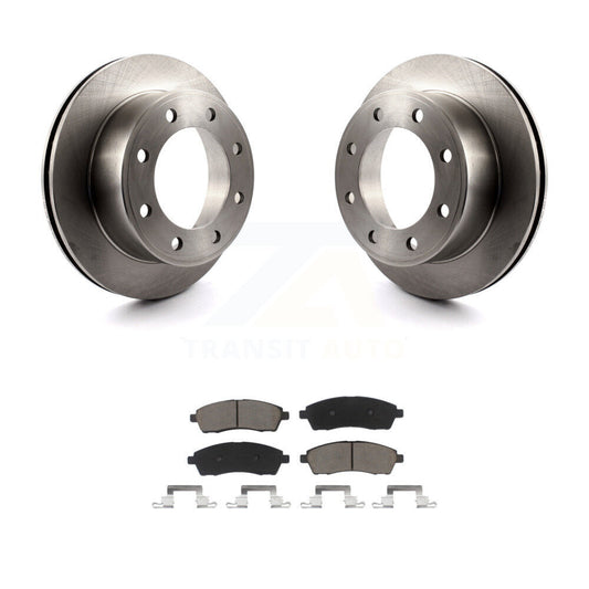 Disc Brake Rotors Ceramic Pad Rear Kit For Ford F-350 Super Duty F-250 Excursion