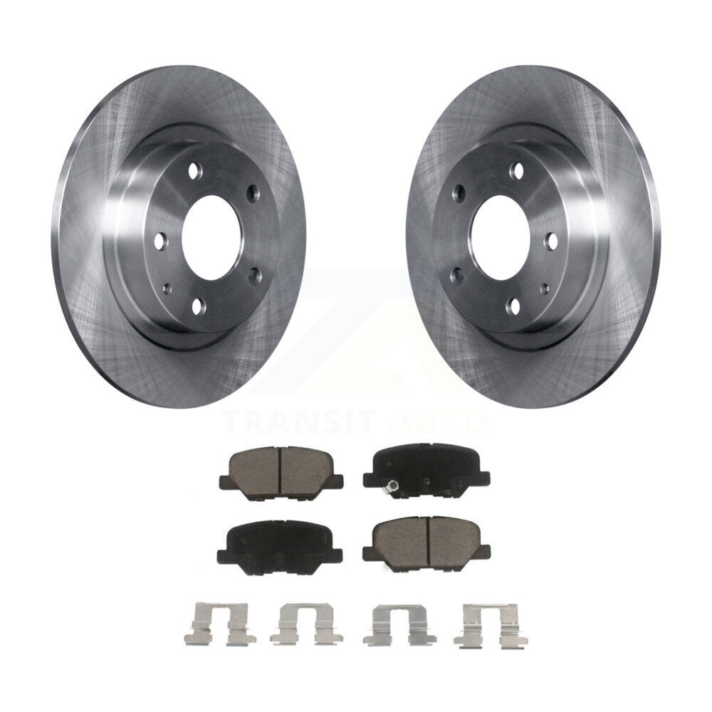 Disc Brake Rotors And Ceramic Pads Rear Kit For 2014-2015 Mazda 6