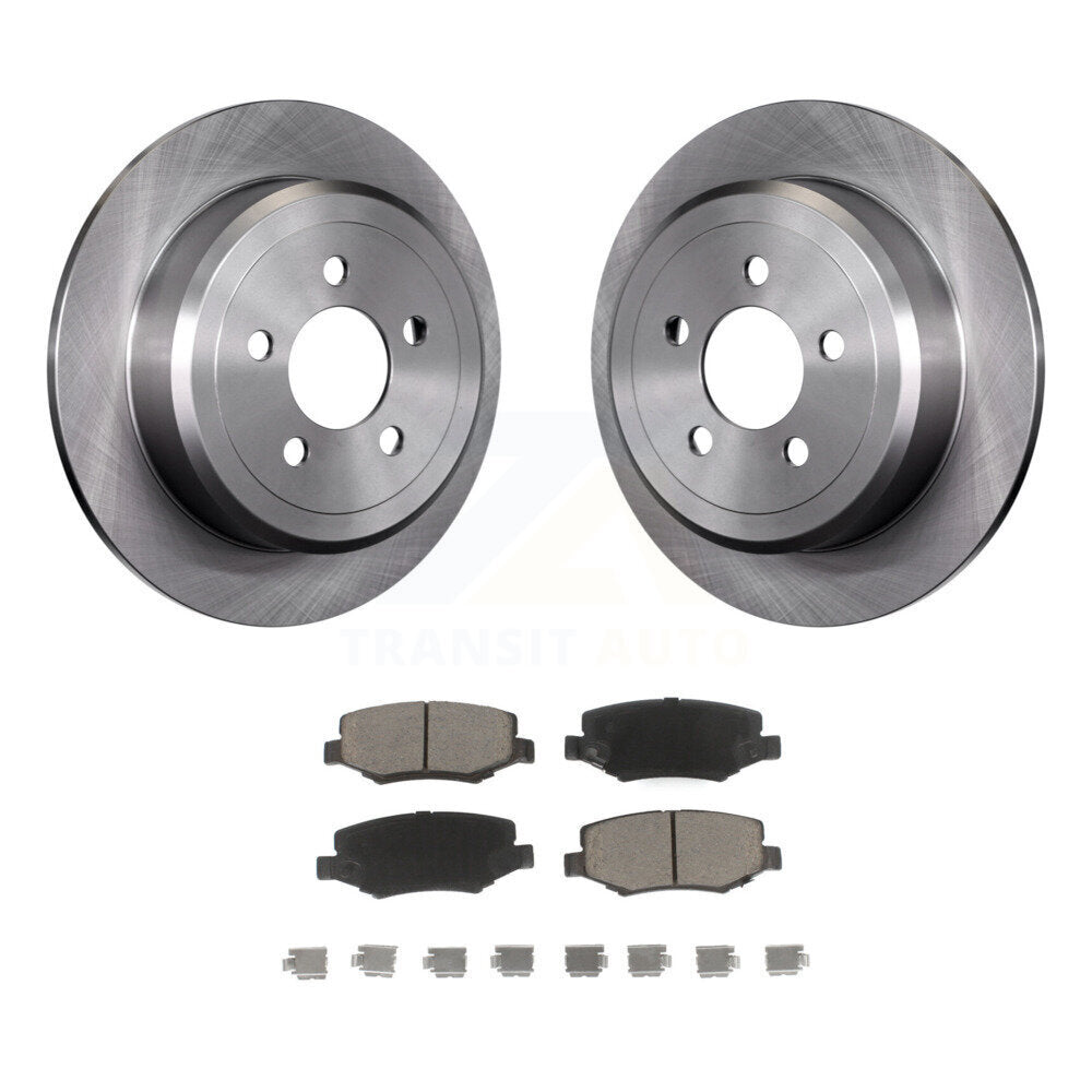 Disc Brake Rotors And Ceramic Pads Rear Kit For Jeep Liberty Dodge Nitro