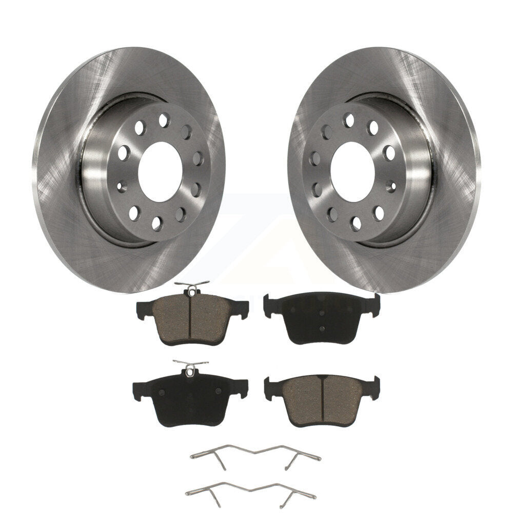Brake Rotor & Ceramic Pad Rear Kit For Volkswagen Taos Audi A3 Quattro e-Golf TT