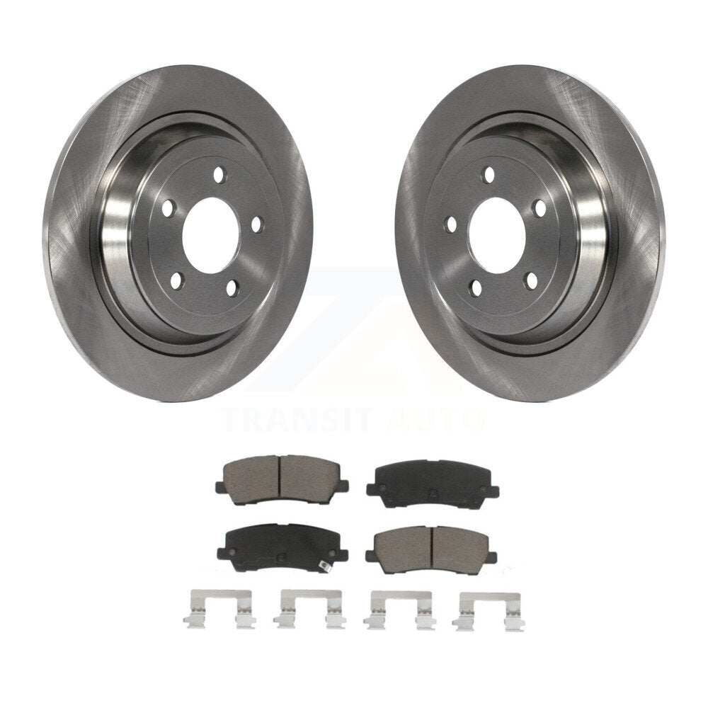 Disc Brake Rotors And Ceramic Pads Rear Kit For Ford Mustang