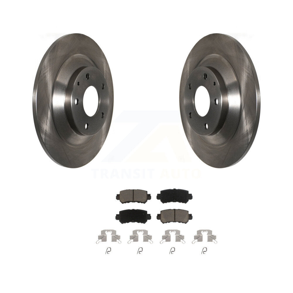 Disc Brake Rotors And Ceramic Pads Rear Kit For 2013-2015 Mazda CX-5