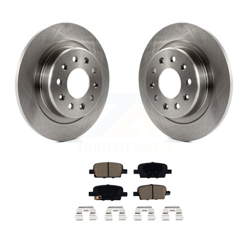 Brake Rotors Ceramic Pad Rear Kit For Chevrolet Malibu With Manual Parking