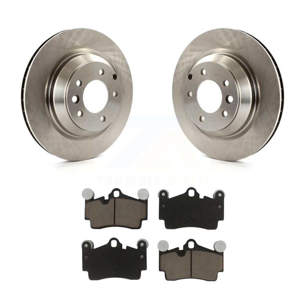 Disc Brake Rotors And Ceramic Pads Rear Kit For Audi Q7 Porsche Cayenne