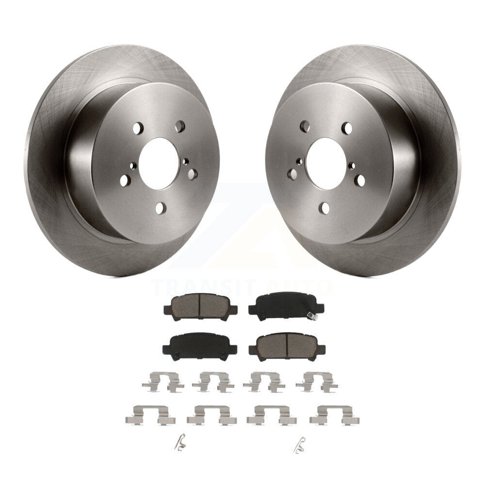 Brake Rotor Ceramic Pad Rear Kit For 08-09 Subaru Legacy With 17" Factory Wheels