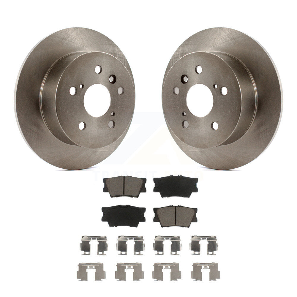 Disc Brake Rotors And Ceramic Pads Rear Kit For Toyota Camry Lexus ES350 Avalon