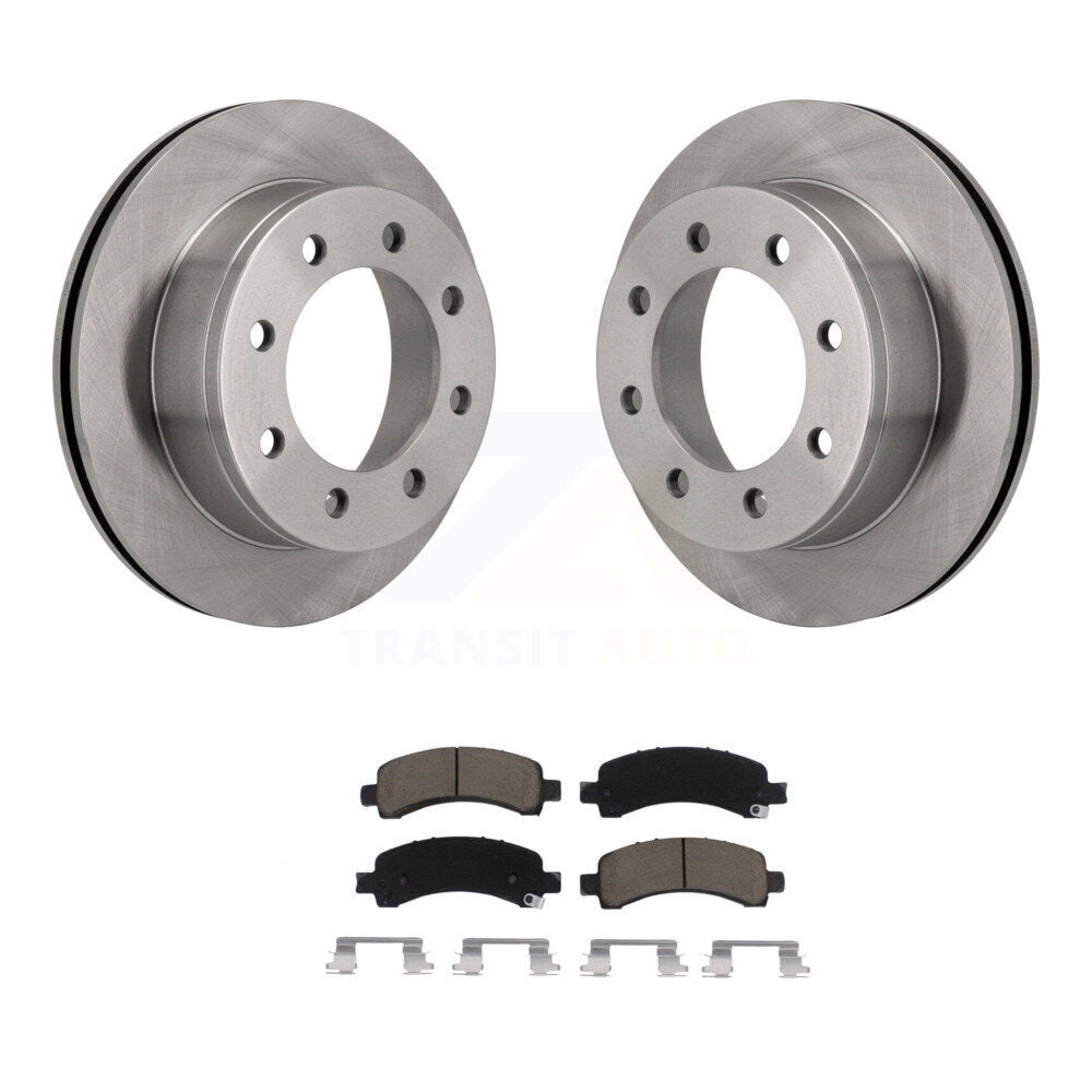 Disc Brake Rotor Ceramic Pad Rear Kit For GMC Chevrolet Savana 2500 Express 3500