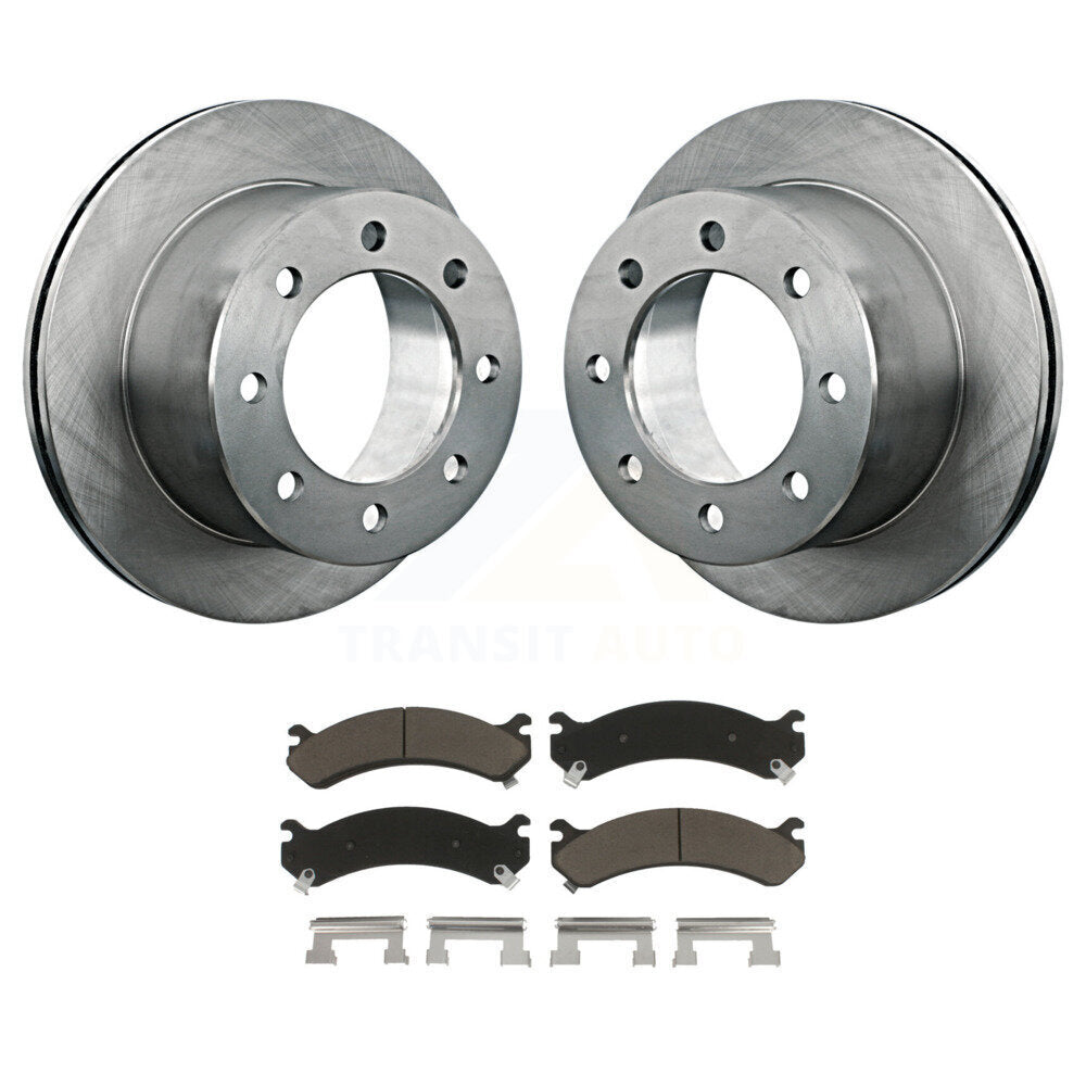Disc Brake Rotor Ceramic Pad Rear Kit For Chevrolet GMC Silverado 3500 Sierra HD