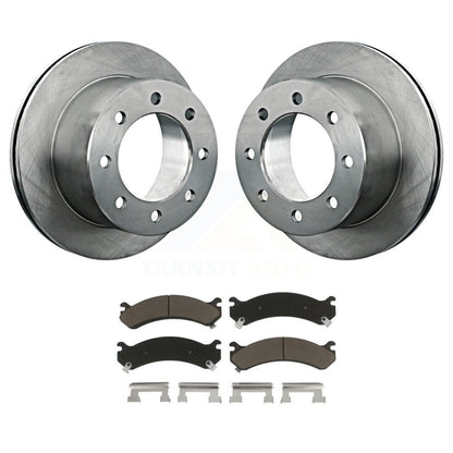 Disc Brake Rotor Ceramic Pad Rear Kit For Chevrolet GMC Silverado 3500 Sierra HD