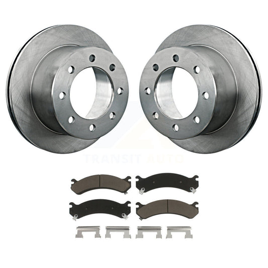Disc Brake Rotor Ceramic Pad Rear Kit For Chevrolet GMC Silverado 3500 Sierra HD