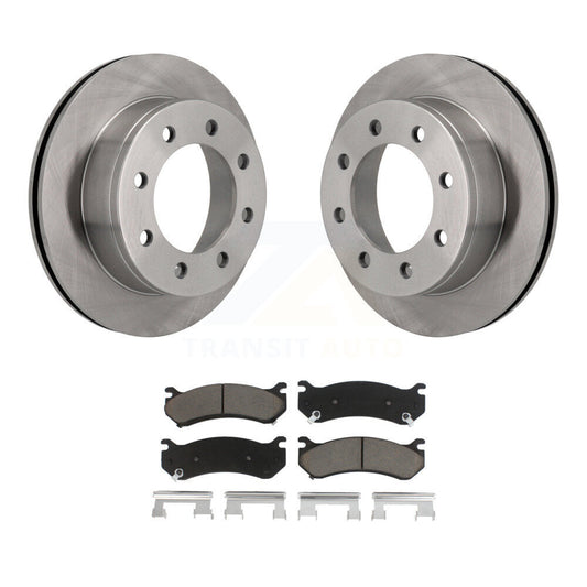 Brake Rotor Ceramic Pad Rear Kit For Chevrolet GMC Sierra 2500 HD Silverado 3500