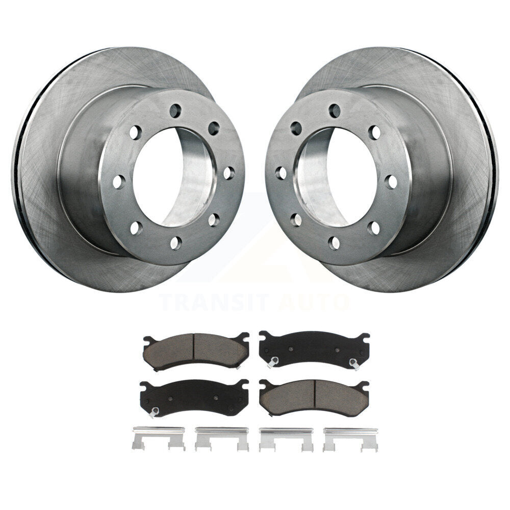 Brake Rotor & Ceramic Pad Rear Kit For GMC Sierra 3500 Classic With 12000 Lb GVW