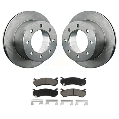 Brake Rotor & Ceramic Pad Rear Kit For GMC Sierra 3500 Classic With 12000 Lb GVW