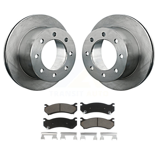 Brake Rotor & Ceramic Pad Rear Kit For GMC Sierra 3500 Classic With 12000 Lb GVW