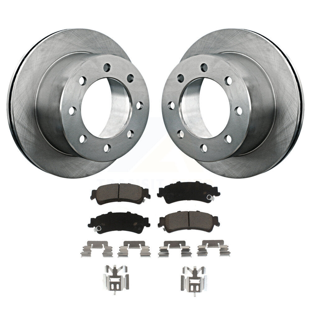 Disc Brake Rotors And Ceramic Pads Rear Kit For 2001 GMC Sierra 3500