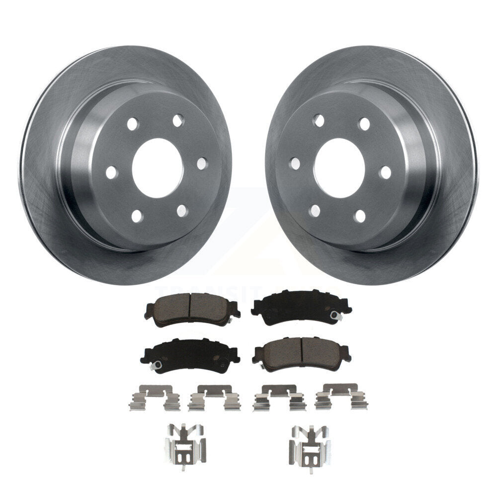 Brake Rotor Ceramic Pad Rear Kit For Chevrolet GMC Silverado 1500 Sierra Classic
