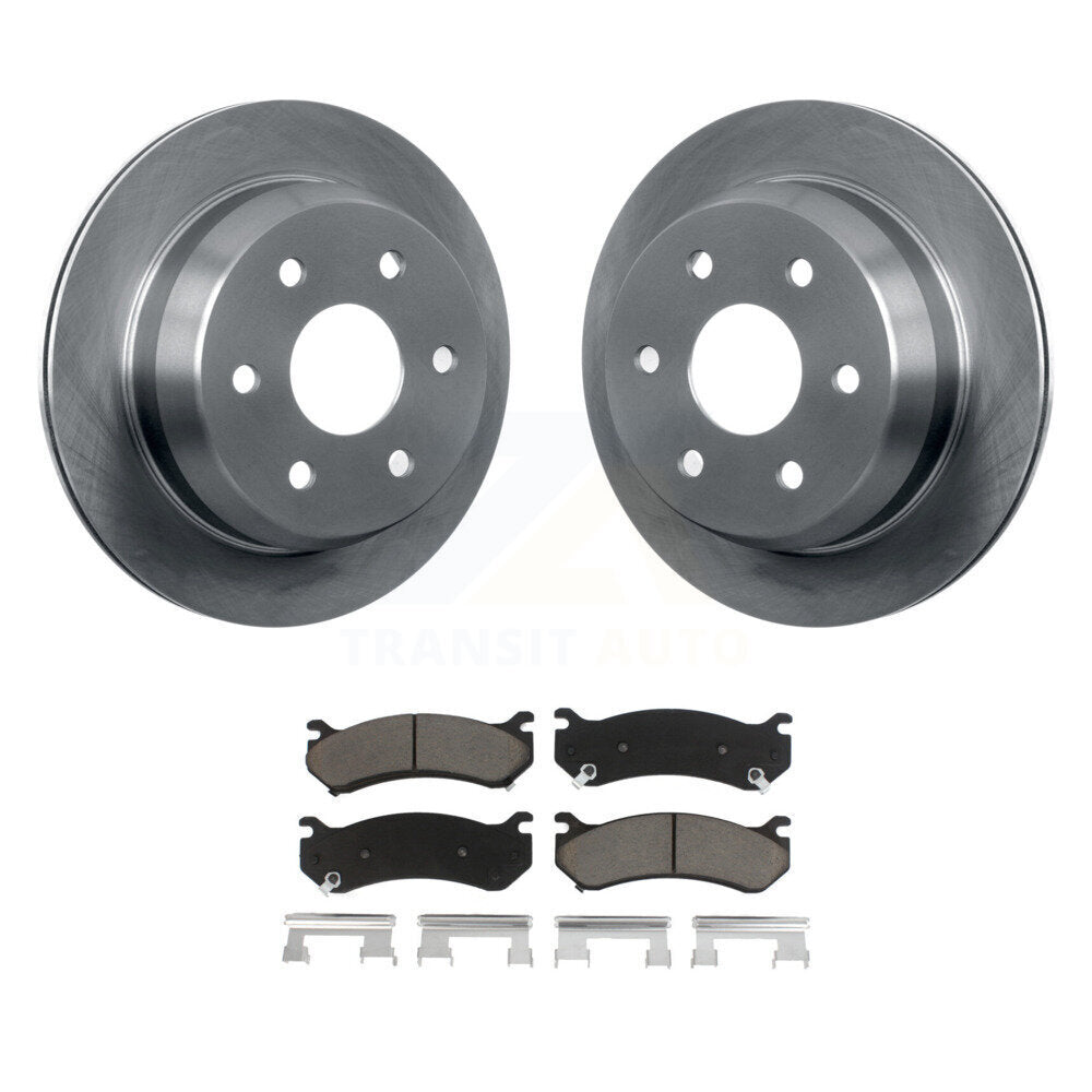 Brake Rotors & Ceramic Pad Rear Kit For Chevrolet Silverado 2500 HD Suburban GMC
