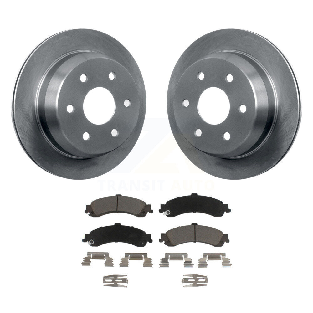 Disc Brake Rotors And Ceramic Pads Rear Kit For 2002 Chevrolet Suburban 1500 4WD