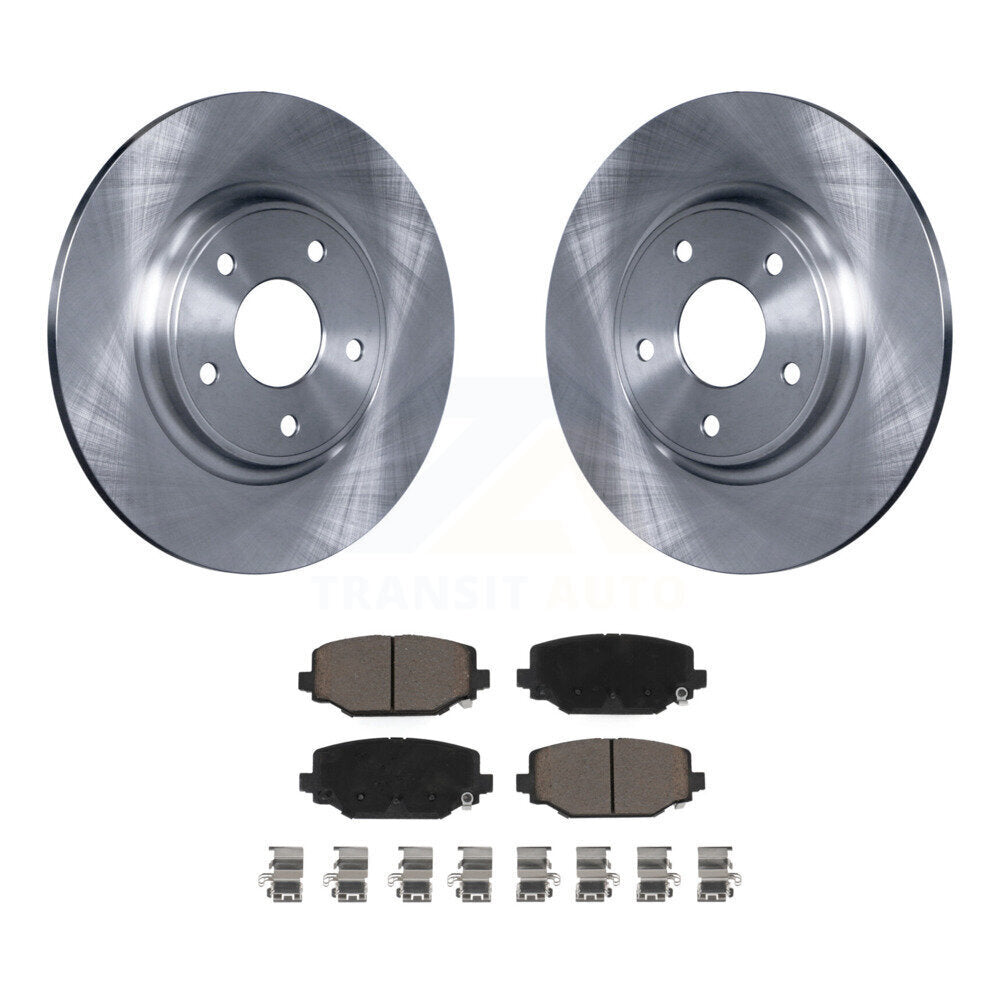 Brake Rotor Ceramic Pad Rear Kit For Dodge Grand Caravan Journey Chrysler Town &