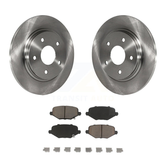 Brake Rotor Ceramic Pad Rear Kit For Dodge Grand Caravan Chrysler Town & Country