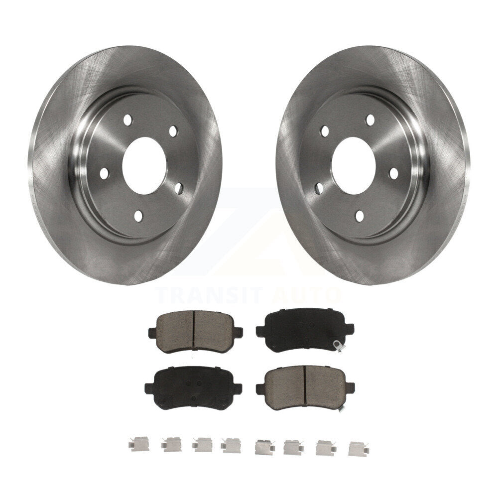 Brake Rotor Ceramic Pad Rear Kit For Dodge Grand Caravan Journey Chrysler Town &