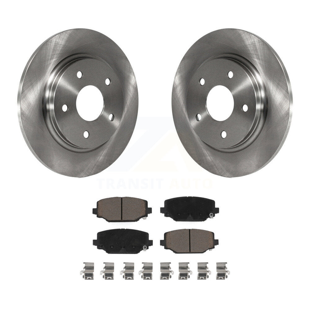 Disc Brake Rotors And Ceramic Pads Rear Kit For Dodge Grand Caravan