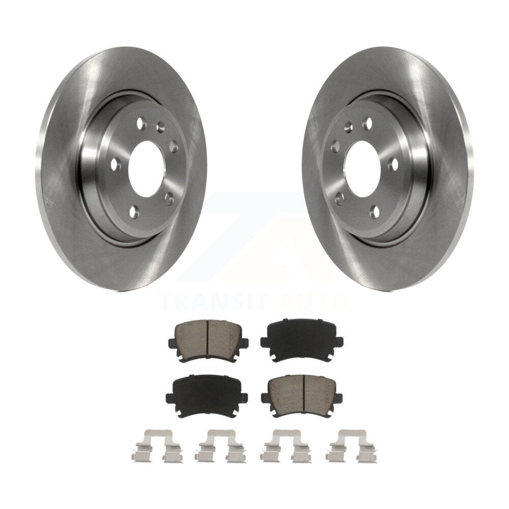 Disc Brake Rotors And Ceramic Pads Rear Kit For 2009 Audi A4 Quattro Convertible
