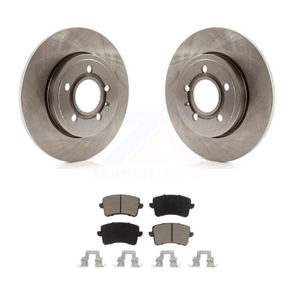 Disc Brake Rotors And Ceramic Pads Rear Kit For 2009 Audi A4 Quattro Sedan/Wagon