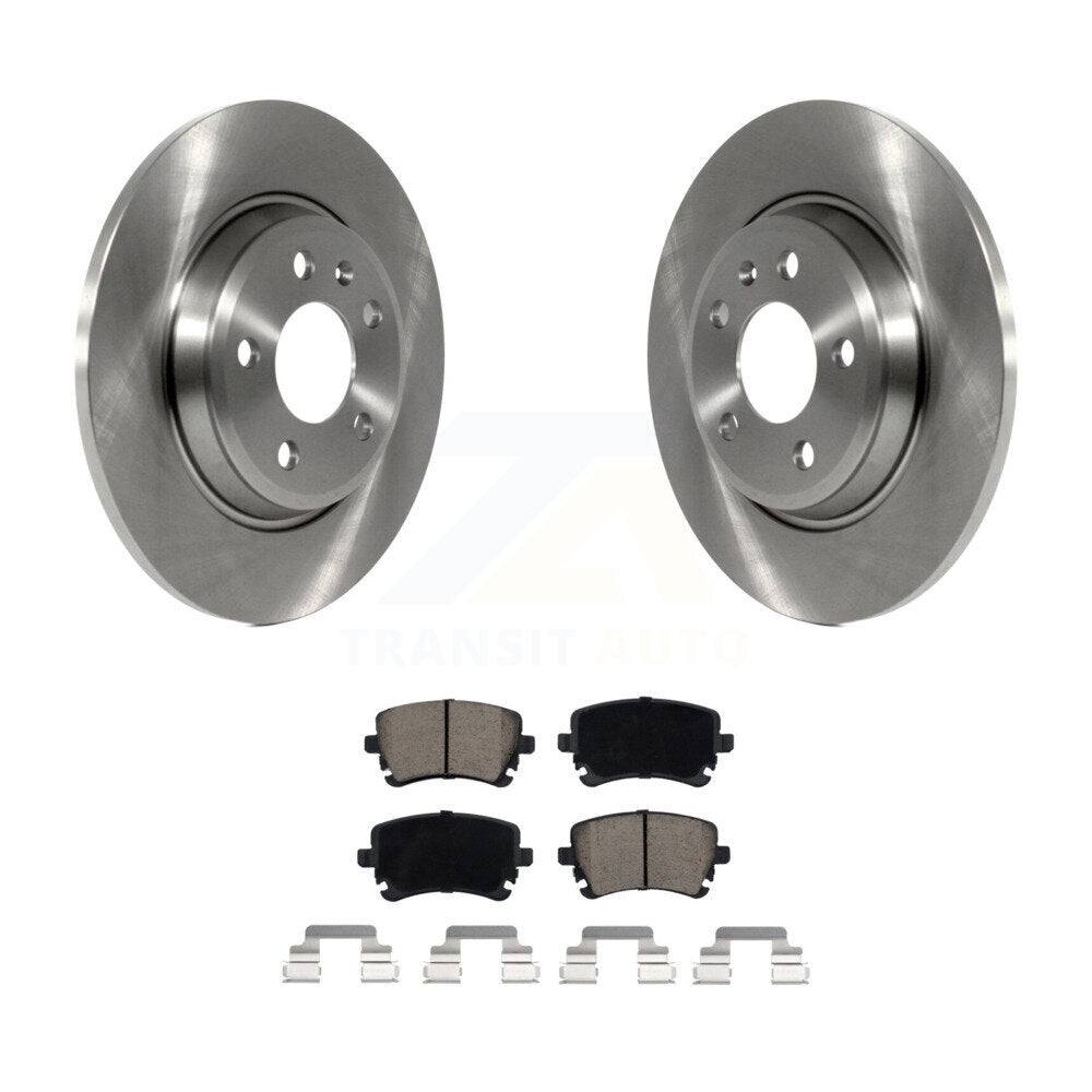 Disc Brake Rotors And Ceramic Pads Rear Kit For Audi Q5 A4 allroad