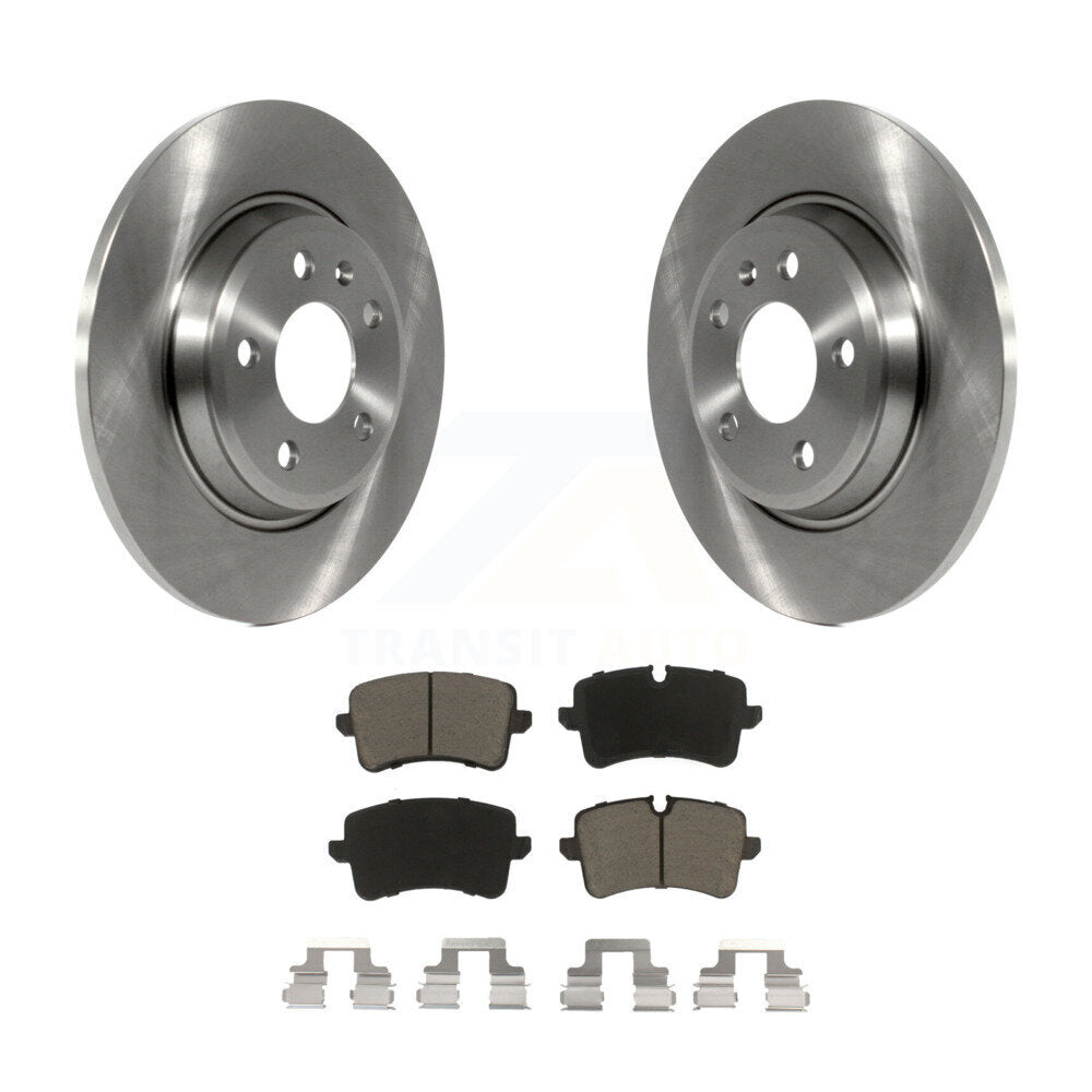 Disc Brake Rotors And Ceramic Pads Rear Kit For Audi A7 Quattro A6