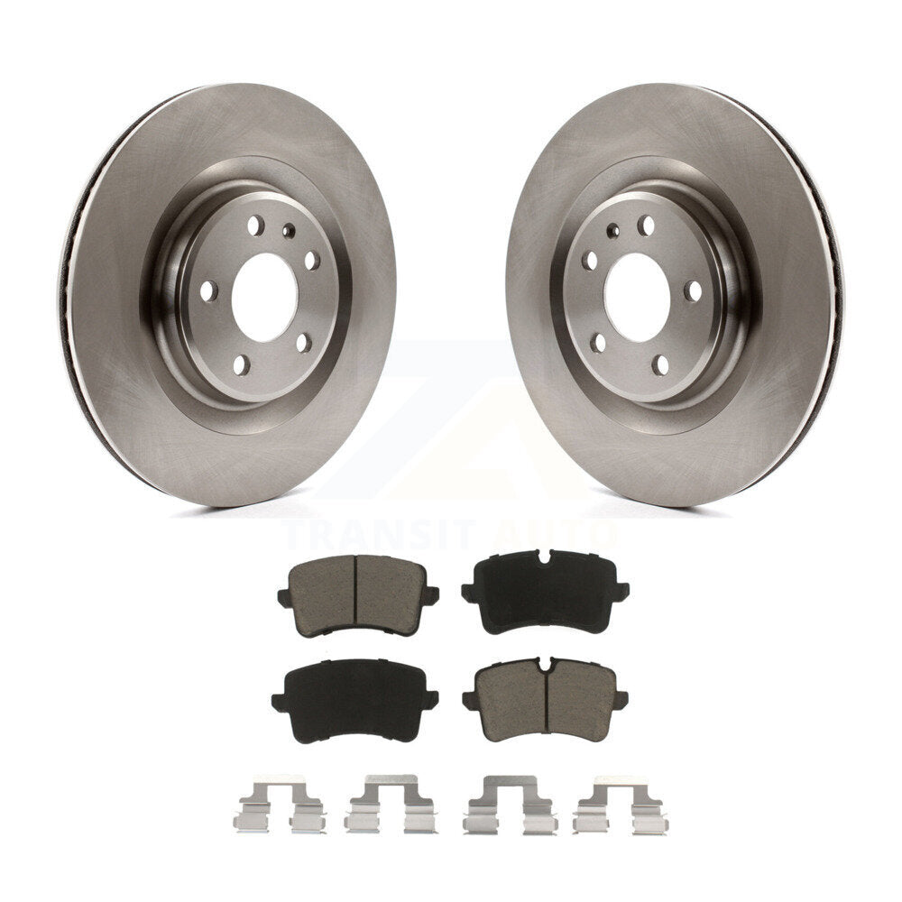 Disc Brake Rotors & Ceramic Pad Rear Kit For Audi Porsche Macan A6 Quattro A7 A8
