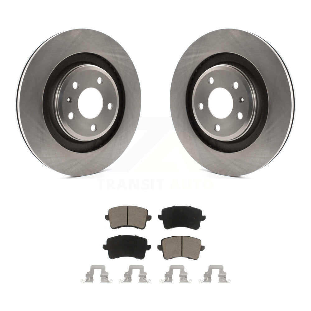 Disc Brake Rotors And Ceramic Pads Rear Kit For Audi A4 Quattro S5 S4