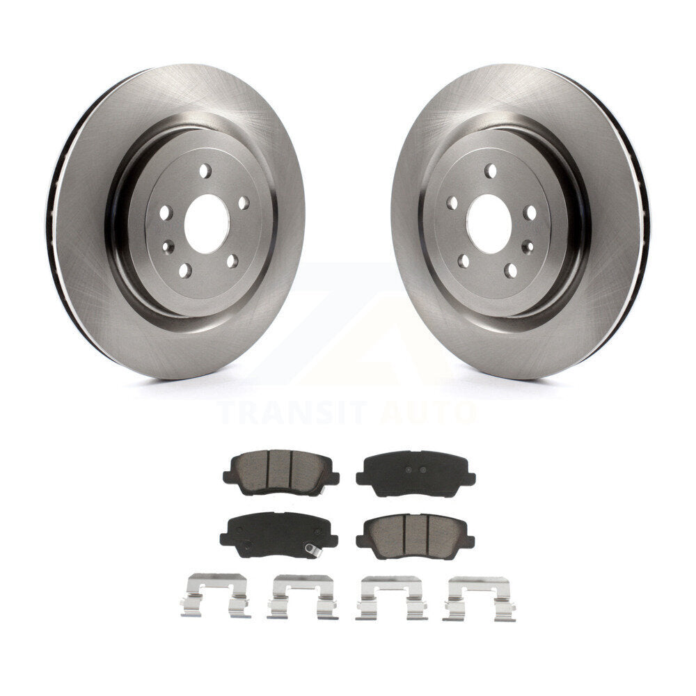 Disc Brake Rotors And Ceramic Pads Rear Kit For 2015 Cadillac CTS 6.2L