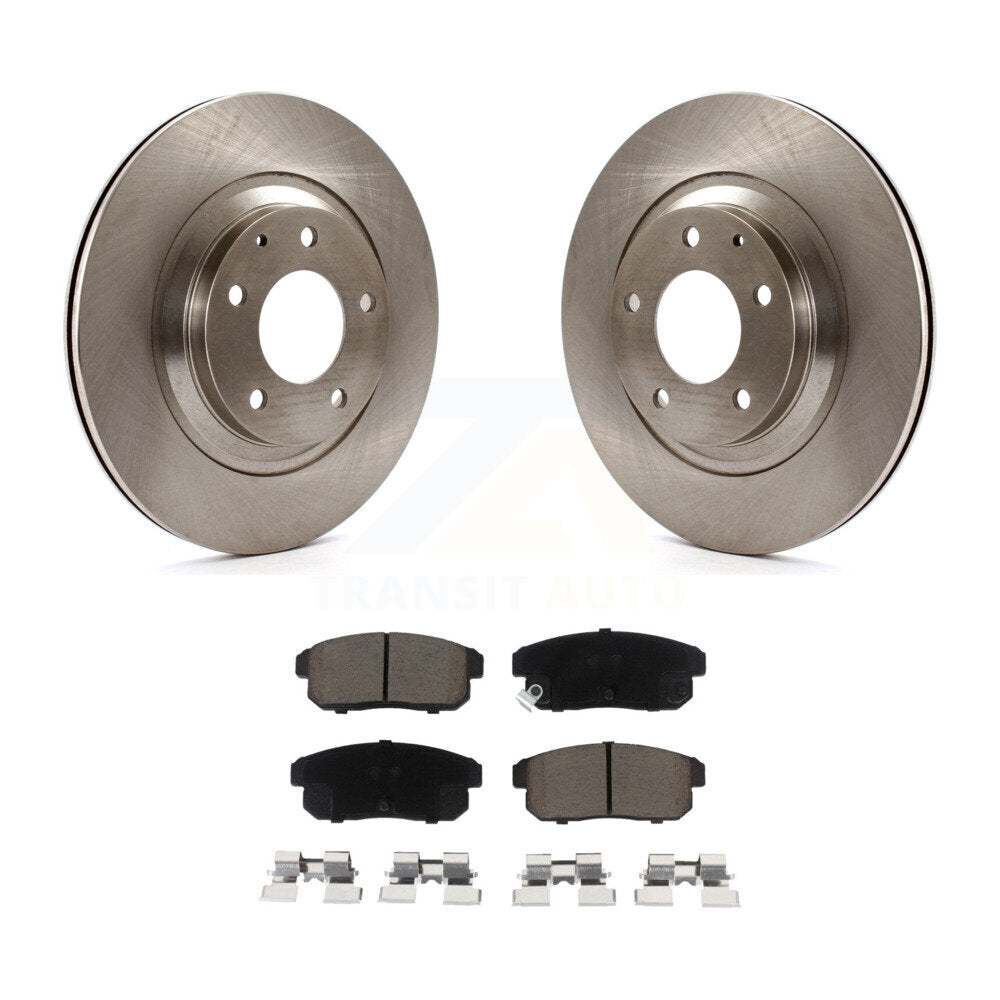 Disc Brake Rotors And Ceramic Pads Rear Kit For 2004-2011 Mazda RX-8