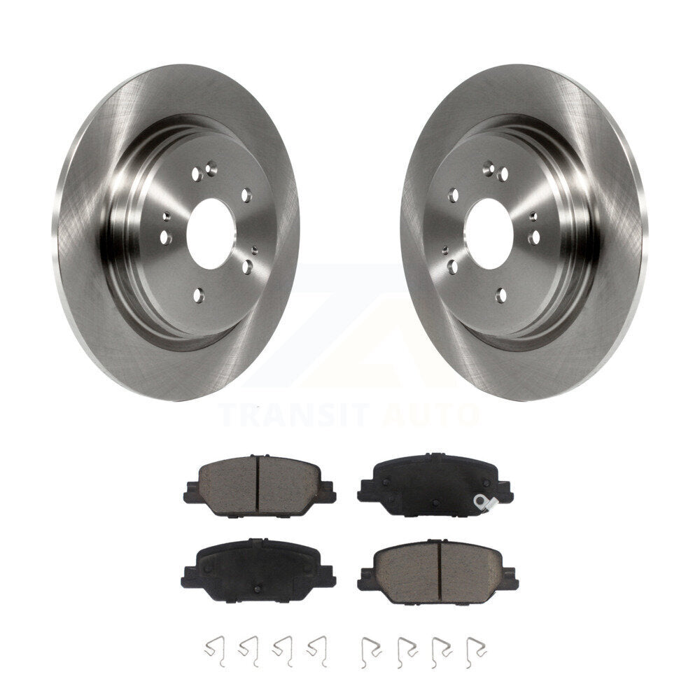 Disc Brake Rotors And Ceramic Pads Rear Kit For 2017-2024 Honda CR-V